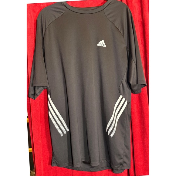 adidas Other - Adidas Climalite T-Shirt Mens Large Black Good Short Sleeve Logo Side Stripes